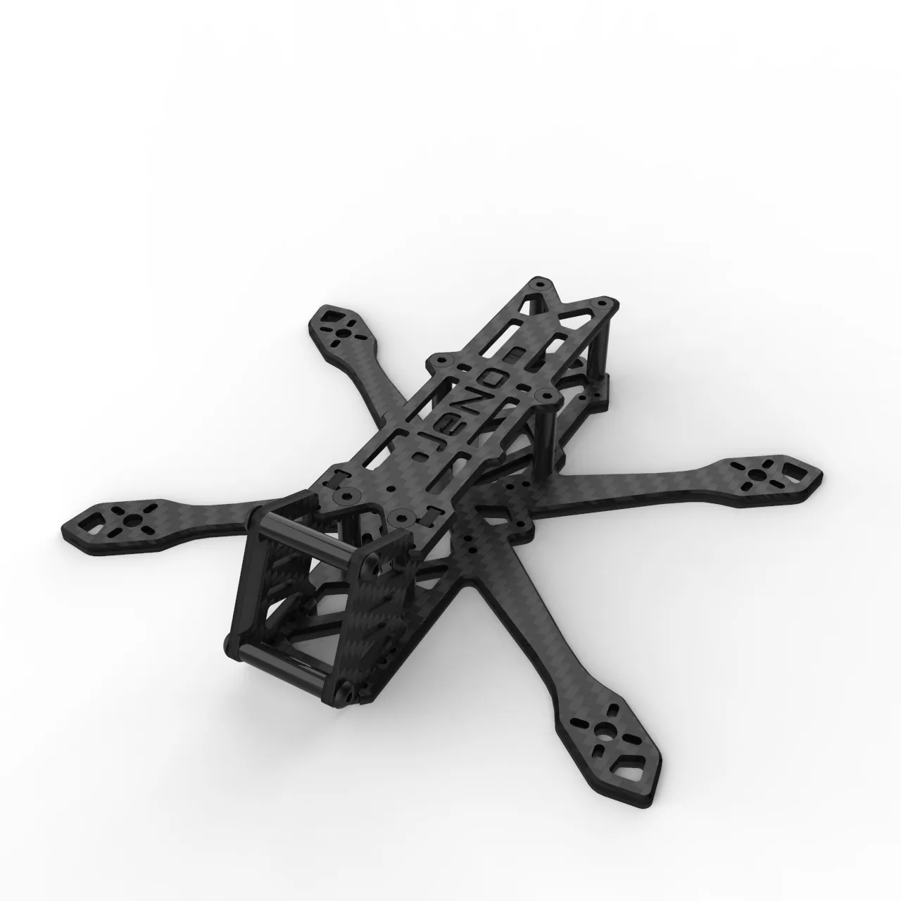 Châssis FPV JeNo 3 pouces en carbone unibody, compatible DJI O3 et O4 Pro