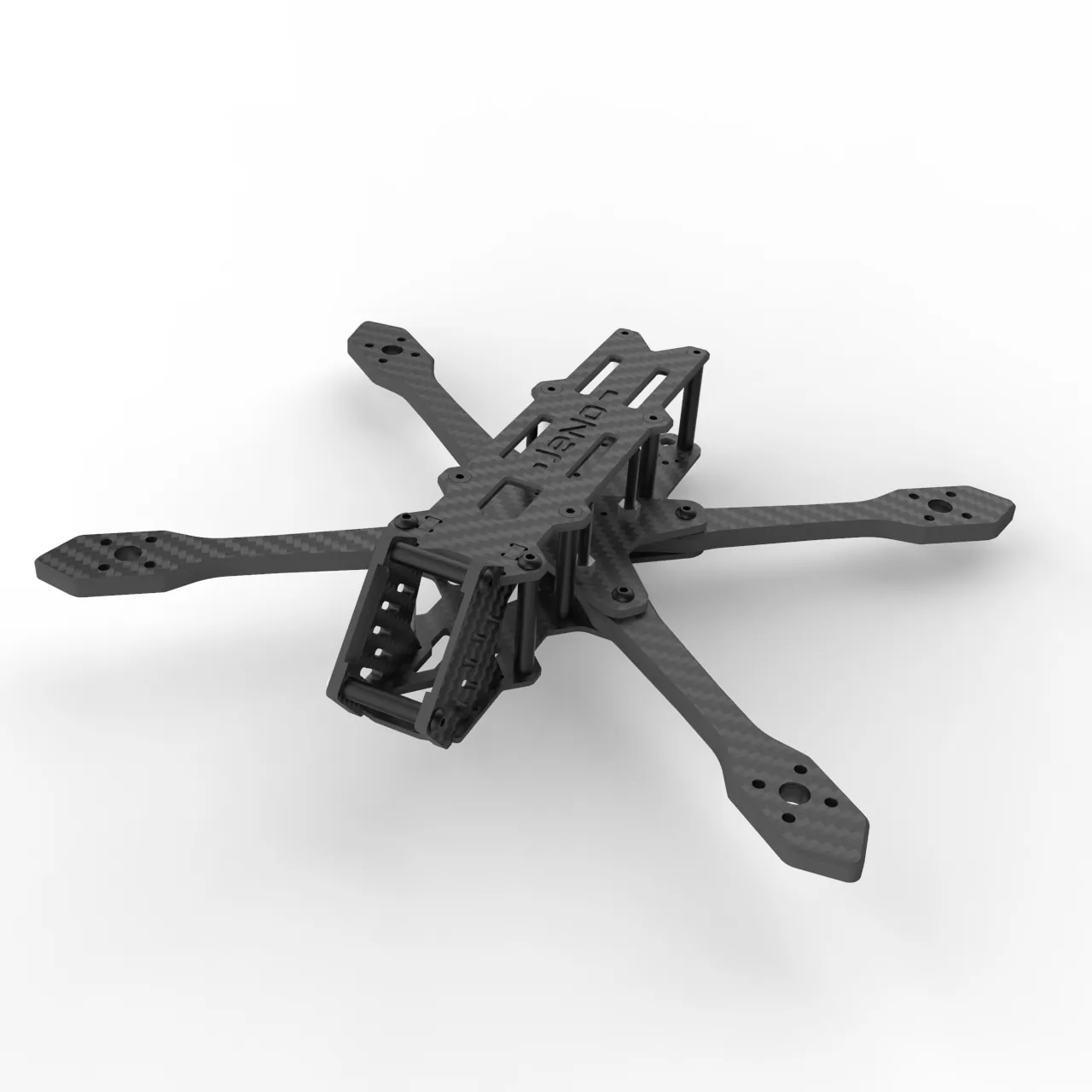 Châssis FPV JeNo 5.1 pouces édition Bando en carbone renforcé, compatible DJI O3 et O4 Pro
