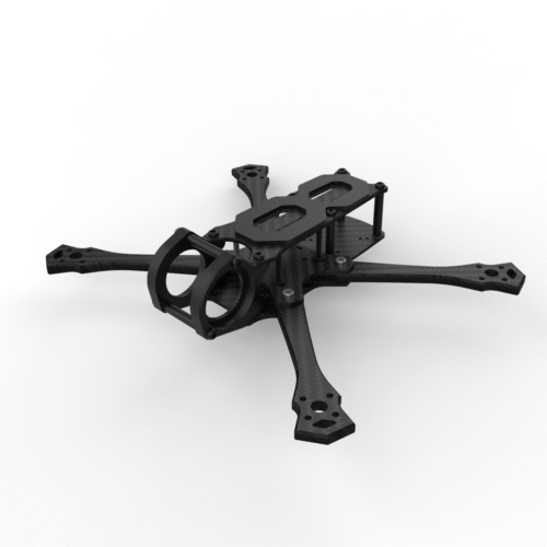 Châssis FPV Pragma C 5 pouces avec cage aluminium pour DJI O3 et O4 Pro, design AuxPlumes