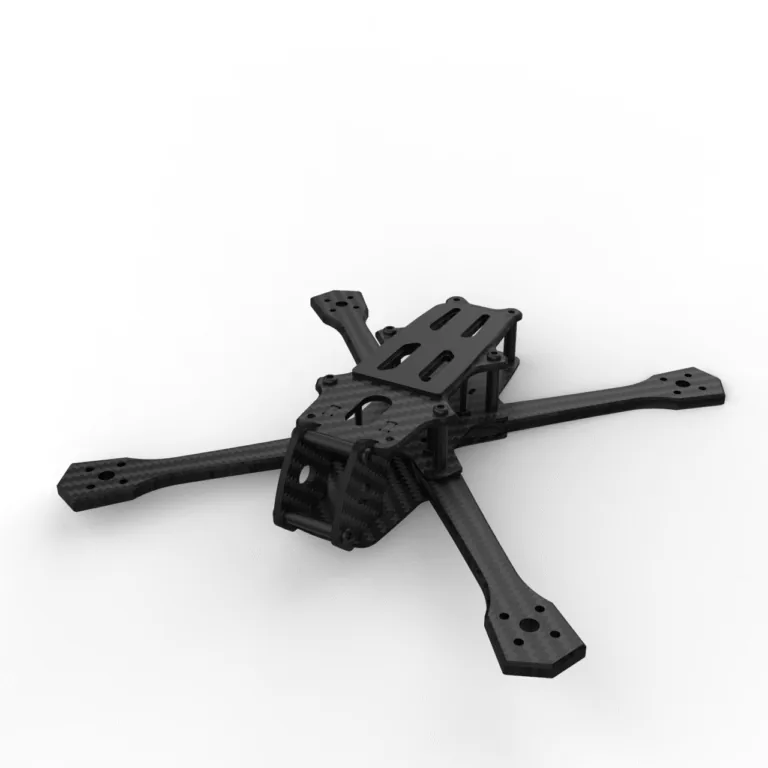 Châssis FPV Primal C30 5 pouces en carbone true-X avec cage 30° pour action camera, design AuxPlumes
