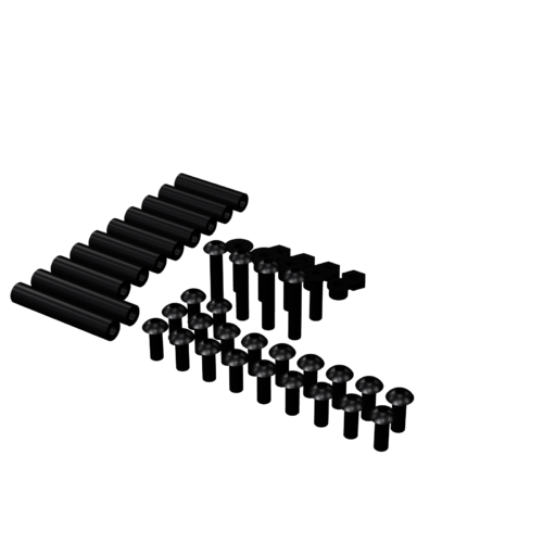 Primal C30/C45 5″ — Kit visserie et entretoises